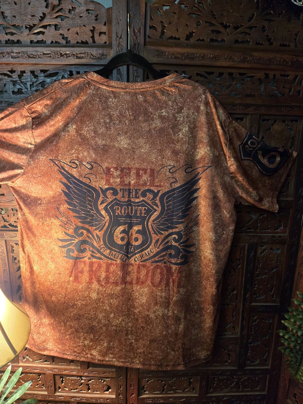 Route 66 Men's Brown Graphic T-Shirt - Picture 6 of 8